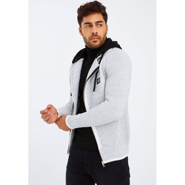 Knit Jacket With Hood