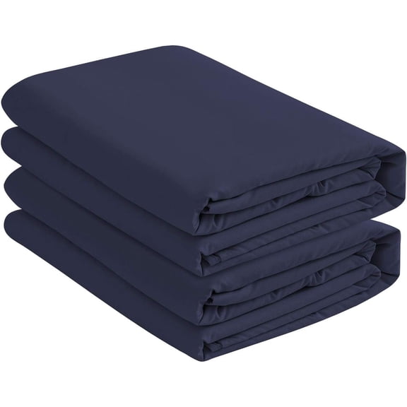 Knit Jersey Microfiber 2 Twin XL Fitted Bottom Bed Sheets (2-Pack) 1800 Ultra Soft - Hypoallergenic - 15" Deep Pocket, 39" x 80" Great for Dorm Room, Hospital & Split King Beds (Twin XL, Navy Blue)