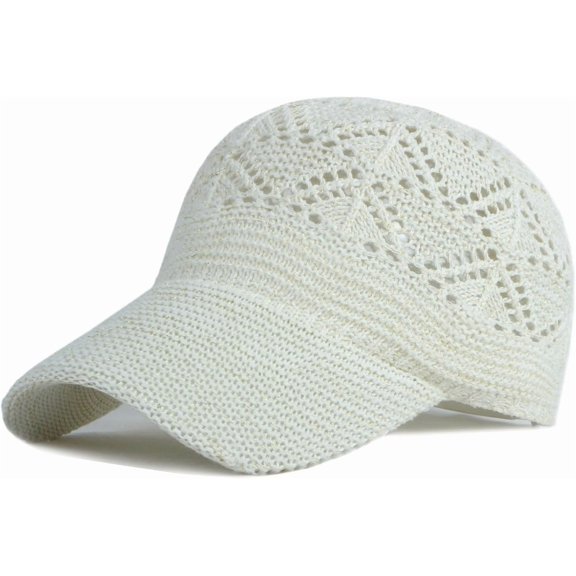 Knit Mesh Baseball Cap for Women Summer Yarn Trucker Hats Breathable Outdoor Hat