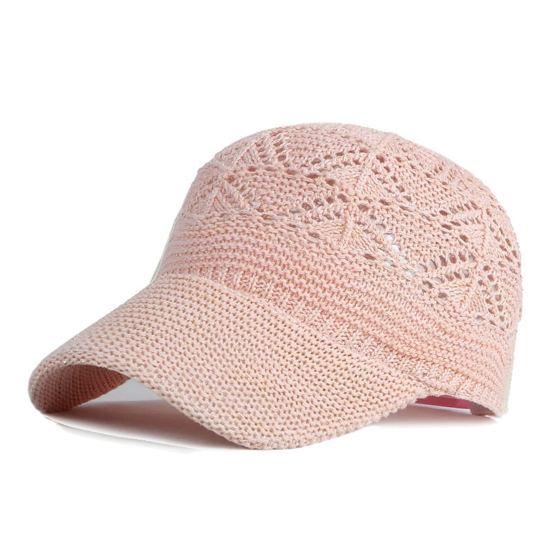 Knit Mesh Baseball Cap for Women Summer Yarn Trucker Hats  display picture 1