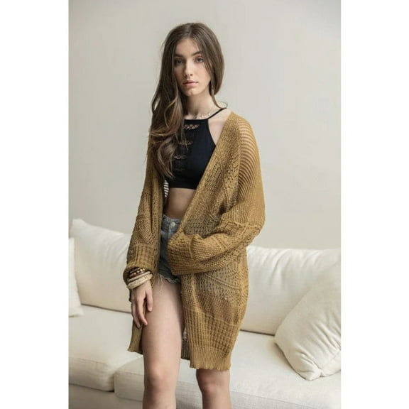 Knit Netted Cardigan