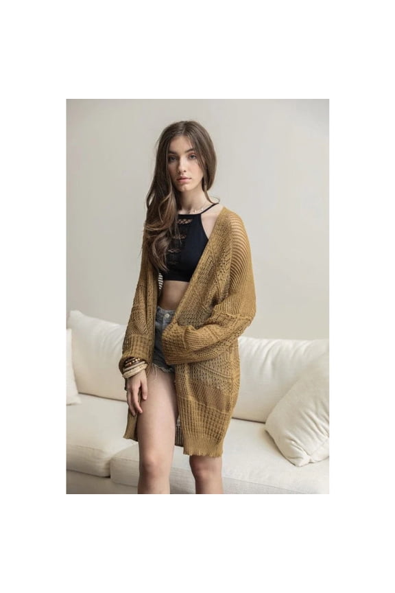 Knit Netted Cardigan