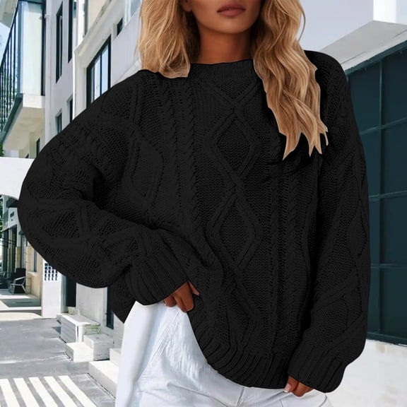 Knit Oversized Turtleneck Sweater Soft Warm Winter Pullover Cozy Yarn Fashion Tunic Long Sleeve Loose Fit Comfortable Elegant Fall Outerwear