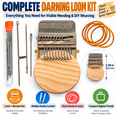 thumbnail image 1 of Knit Patch Kit, 12-Needle Darning Loom for Beginners, Mini Darning Kit for Repairing Holes, Tears and Worn Fabric in Clothes, Bags and Other Textiles, 1 of 6