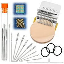 Knit Patch Kit Darning Loom, Patchmaker 2.0 Kit, Loom Knitting Machine for Beginners, Mini Portable Patch Weaving Loom Tool for Quickly Mending Jeans Socks Clothes, DIY Weaving Art (10 Hooks)