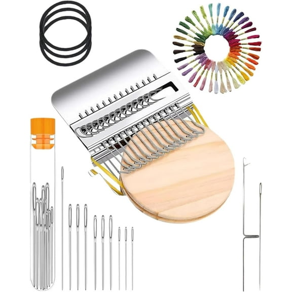 Knit Patch Kit - Knit Patch Make 2.0 Kit Multiple Needle Counts, Personalized Repair, Knits Patchs Mending Kits Mini Looms, Worn Spots, Holes