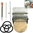 thumbnail image 1 of Knit Patch Kit, Loom Knitting Kit for Beginners, Mini Portable Patch Darning Loom Kit, Patchwork Weaving Tool Set for Quickly Sewing Repair, Sewing Craft Supplies(14 Hooks), 1 of 15