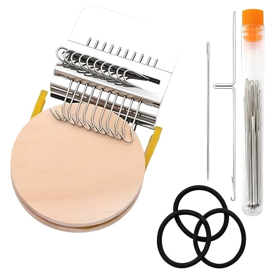 Knit Patch Loom Kit, New Most Convenient Patchmaker 2.0 Kit, Patchmaker Loom for all levels, Mended Clothes Quickly & Easily, Unleash Creativity and Bring Accomplishment (14 Hooks)