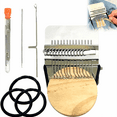 thumbnail image 1 of Knit Patchmaker Loom, DIY Weaving Tool Kit, Mini Darning Loom for Quick Fabric Repairs, Portable Patch Loom for Sewing Projects and Mending(28 Hooks), 1 of 6
