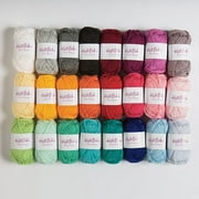 Knit Picks Brava Mini Pack Worsted Premium Acrylic Yarn - 24 Pack 25 Gram Minis, Rainbow