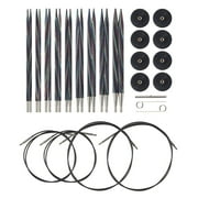 Knit Picks Wooden Interchangeable Circular Knitting Needle Set - Ergonomic - Size 4-11 - Foursquare