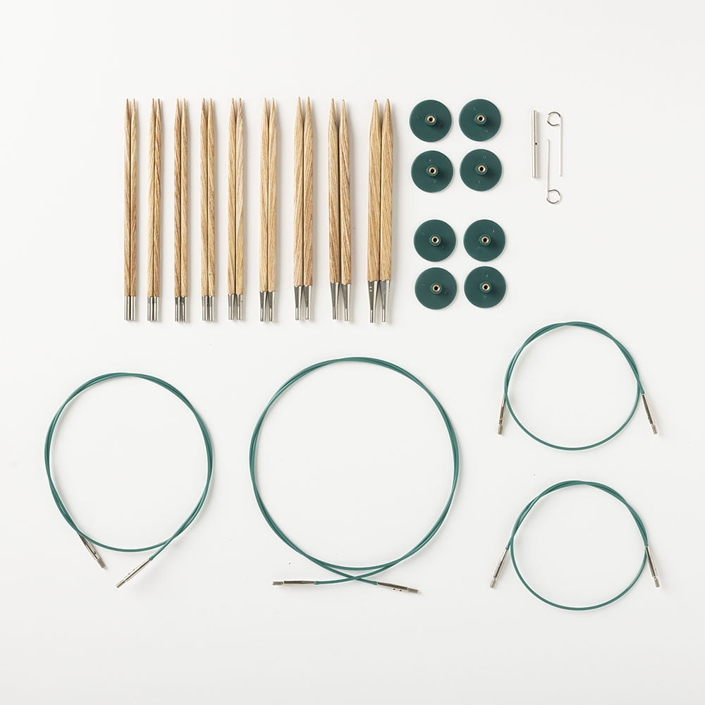 Knit Picks Wooden Interchangeable Knitting Needle Set - Ergonomic - Foursquare Sunstruck - Walmart.com