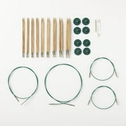 Knit Picks Wooden Interchangeable Knitting Needle Set - Ergonomic - Foursquare Sunstruck