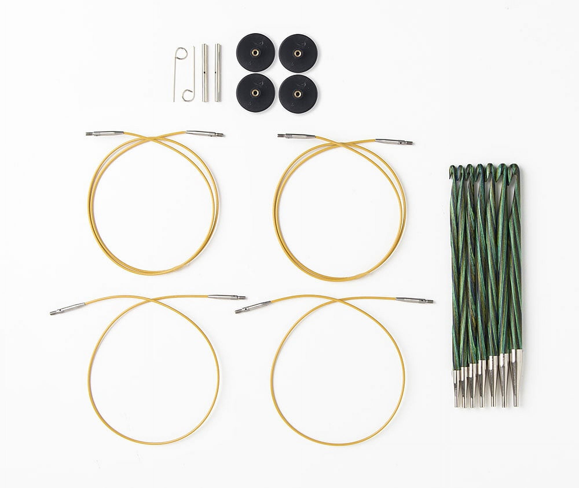 Knit Picks WeCrochet Wood Interchangeable Tunisian Crochet Hook Set - US E-K (Caspian)
