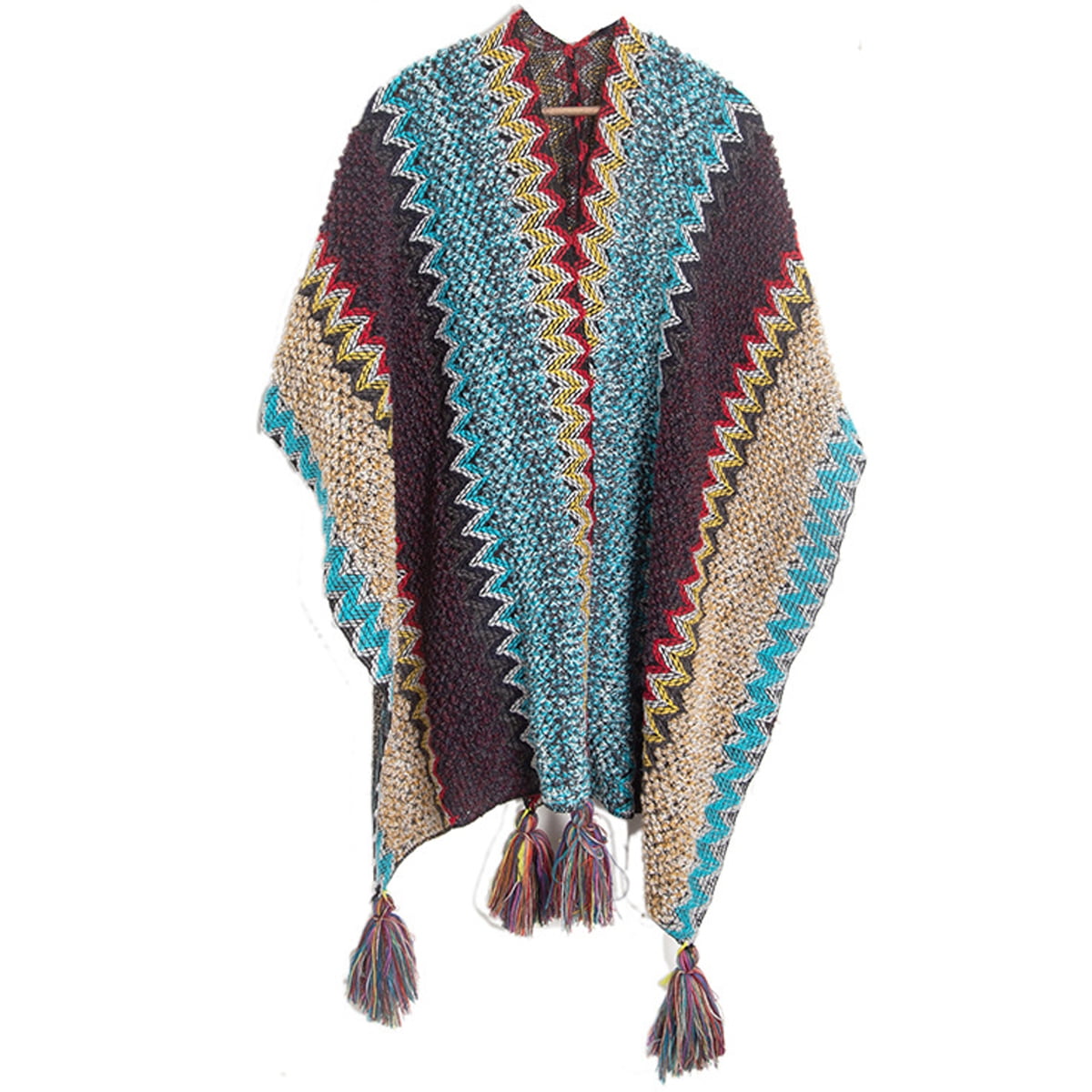 Knit Shawl Wrap Poncho Cape for Women, Ladies Knitted Cardigan