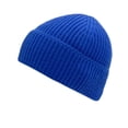 thumbnail image 1 of Knit Short Watch Cap CQXIDFH Unisex Knitted Cuffed Beanie, Soft Warm Watch Cap, Cold Weather Headwear for Skiing and Daily Outdoor, Bucket Hats (Blue, One Size), 1 of 5