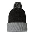 thumbnail image 1 of Knit Speckled Pom-Pom Beanie, Black / Gray, 1 of 2