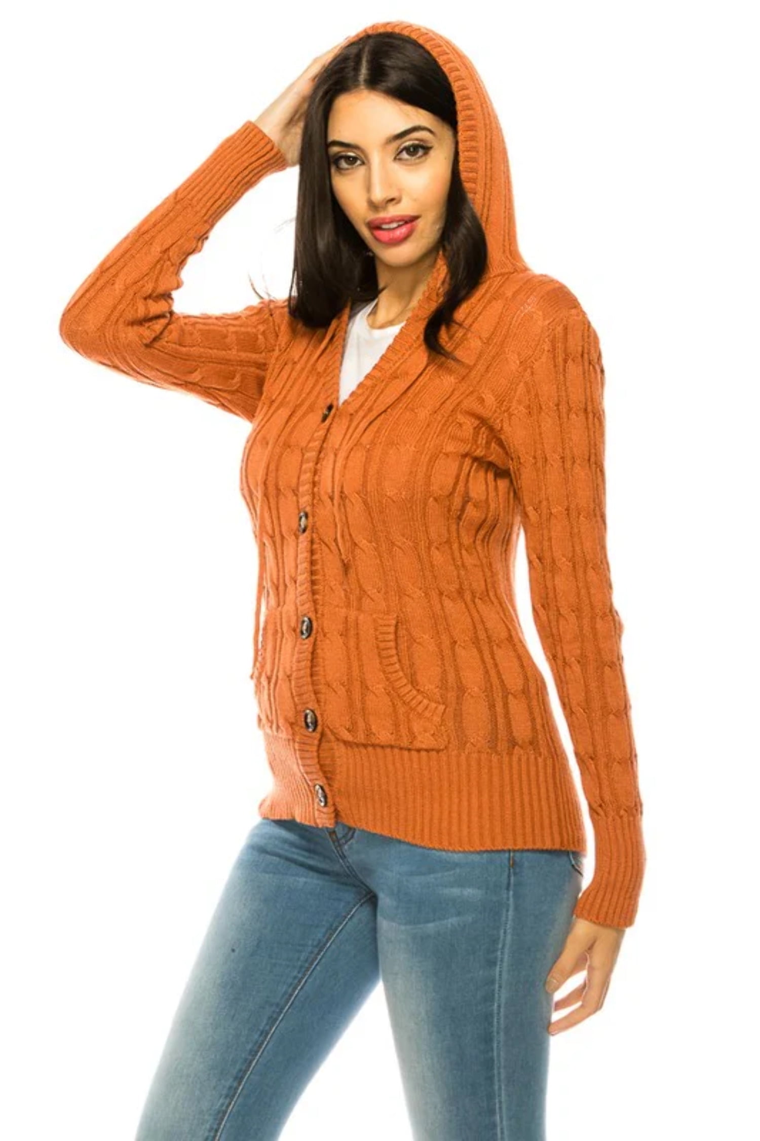 Knit Sweater Button Front - Walmart.com