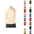 thumbnail image 1 of Knit Sweater Turtleneck Pullover Slim Fit Soft Warm Winter Top Casual Versatile Basic Outfit, 1 of 4