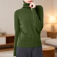 thumbnail image 1 of Knit Sweater Turtleneck Pullover Slim Fit Soft Warm Winter Top Casual Versatile Basic Outfit, 1 of 3