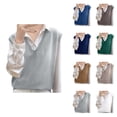 thumbnail image 1 of Knit Sweater Vest Autumn Winter Sleeveless Pullover Oversized Cardigan For Layering With Shirts And Blouses, 1 of 4