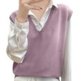 thumbnail image 1 of Knit Sweater Vest Autumn Winter Sleeveless Pullover Oversized Cardigan For Layering With Shirts And Blouses, 1 of 3