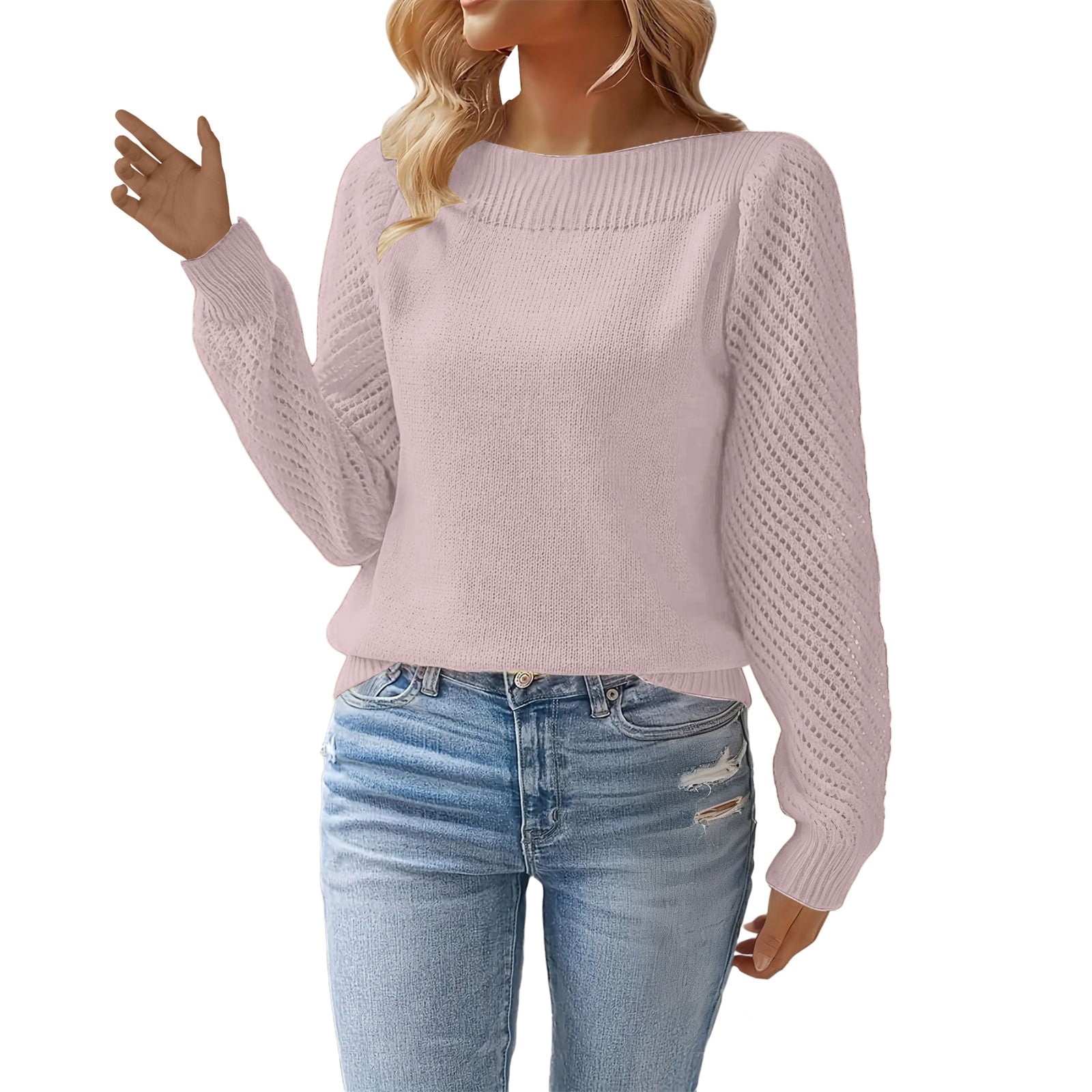 Knit Sweater For Women Casual Tops For Women Loose Fit Tops Workout knit-sweater-for-women-casual-tops-for-women-loose-fit-tops-workout