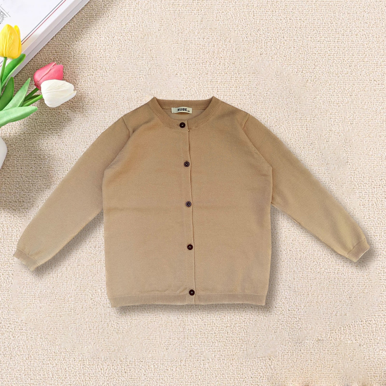 Knit Texture Kids Cardigan Girls Knit Button Sweater Boys Toddler Fall ...