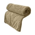 thumbnail image 1 of Knit Throw Blanket Super Soft Warm Blanket,3D Clouds Stylish Jacquard Throw Blanket for Couch, Cozy Soft Lightweight for All Season(70.87"*78.8",Camel), 1 of 2