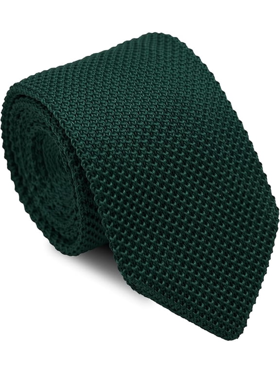 Knit Ties for Men Solid Color Skinny Tie Knitted Necktie Formal Business Wedding Graduation Dinner