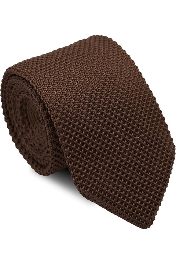 Knit Ties for Men Solid Color Skinny Tie Knitted Necktie Formal Business Wedding Graduation Dinner