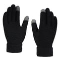 thumbnail image 1 of Knit Touch Screen Gloves for Women Warm Winter Gloves Thermal Cozy Gloves Black Free Size, 1 of 5