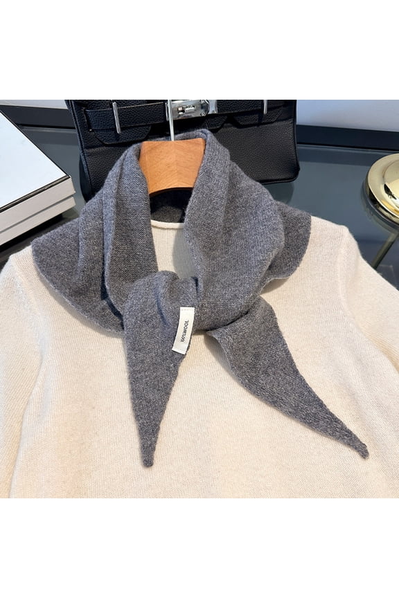 Knit Triangle Scarf, Wool Head Scarf for Women, Multi-functional Neckerchief, Neck Gaiter Warmer Knit Hooded Scarf, Aesthetic Accessories