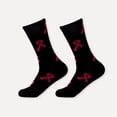 thumbnail image 1 of Knit Valentine's Socks Socks for Women Valentines Heart Printed Crew Socks Cute Festival Casual Gifts Boot Socks Knee High Black One Size, 1 of 5
