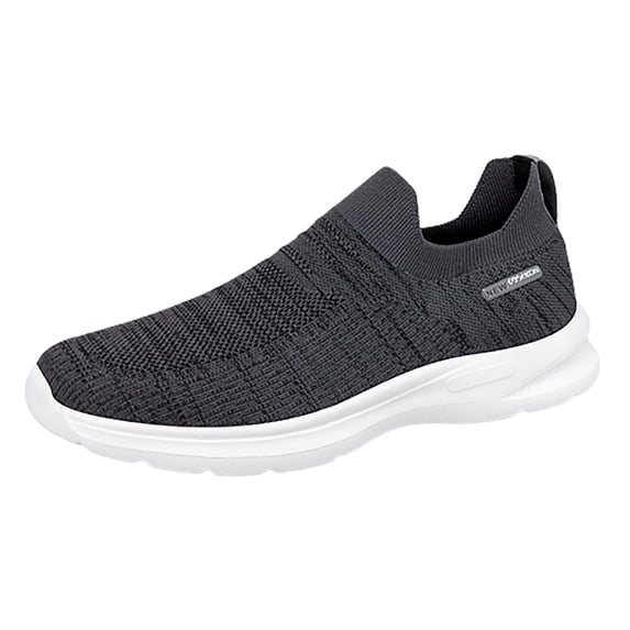 Knit Walking Shoes for Men S𝗅ip On Laceless Sport Shoes Lightweight Non-S𝗅ip L𝗈afers Shoes Wide Width Cushion Sneakers Breathable Casual Athlet𝗂c Shoes