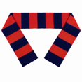 thumbnail image 1 of COUVER Unisex Knit Winter Rugby Striped Scarf Navy and Red 1 Pack, 1 of 7
