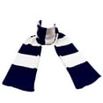 thumbnail image 1 of Knit Winter Rugby Striped Scarf for Men & Women - Stay Warm & Stylish (Navy/ White) -1 Pack, 1 of 7