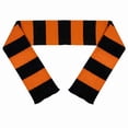 thumbnail image 1 of COUVER Unisex Knit Winter Rugby Striped Scarf Orange and Black 1 Pack, 1 of 7