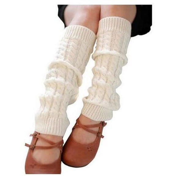 Knit Winter Thermal Warm Leg Warmers-Long Socks Boot Cuffs Topper Legging Pads For Women Lady Girls Best Xmas Gift