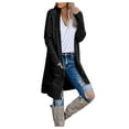thumbnail image 1 of Knit Women's Pocket Cardigan Fashion Loose Sweater Coat Soft Comfortable Stylish Casual Outerwear Lightweight Versatile, 1 of 2
