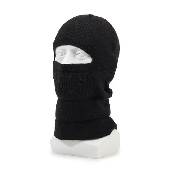 Knit Wool Winter Warmth and Breathability Pull-Over Hat Wool Beanie Face Ma