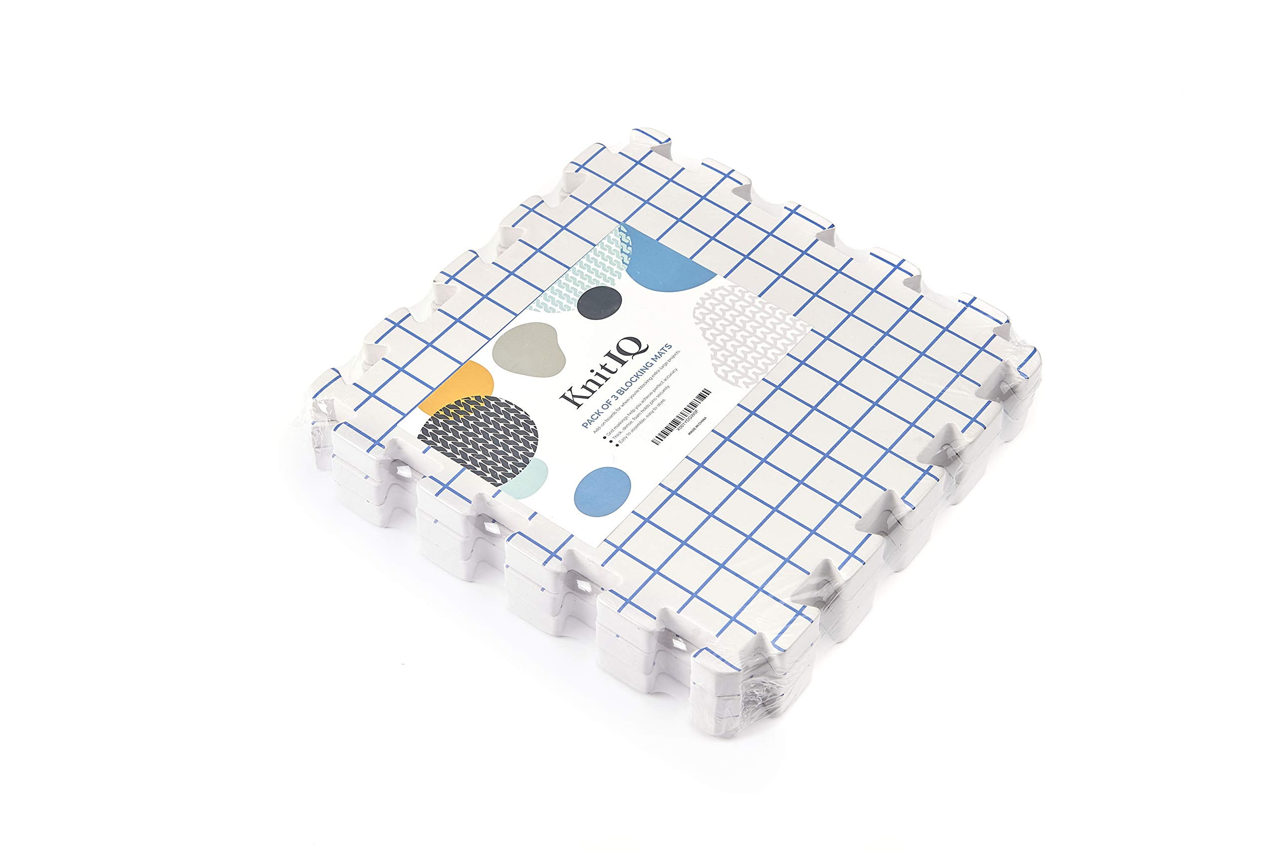 KnitIQ Blocking Mats for Knitting Extension Kit 3 Extra Blocking Boards to Increase