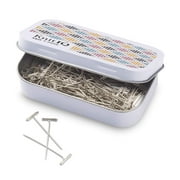 KnitIQ Strong Stainless Steel T-Pins for Blocking, Knitting & Sewing | 150 Units, 1.5 Inch