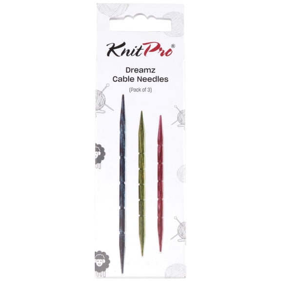 KnitPro-Dreamz Cable Needles 3/Pkg-Sizes 3.25mm, 4.00mm & 5.5mm