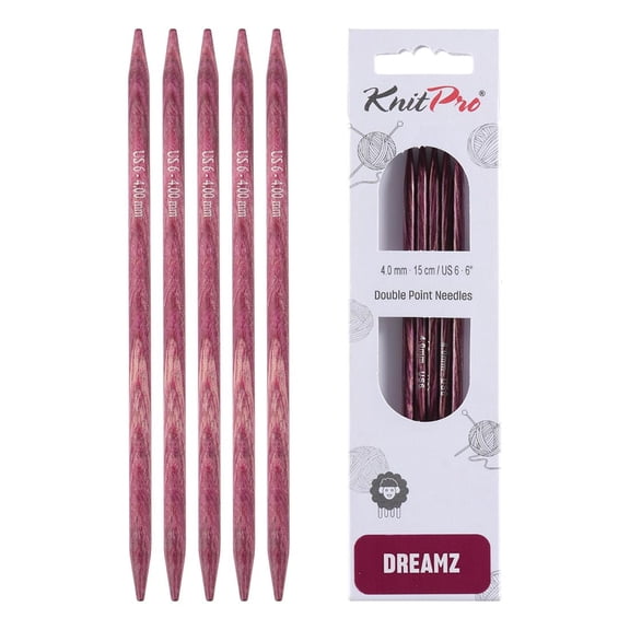 KnitPro Dreamz Double Pointed Needles 6" (15cm) | US Size 6 (4mm)