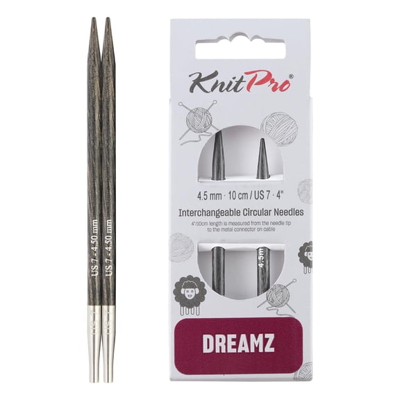 KnitPro Dreamz Interchangeable Circular Needles 4" (10cm) - US 7 (4.5mm)