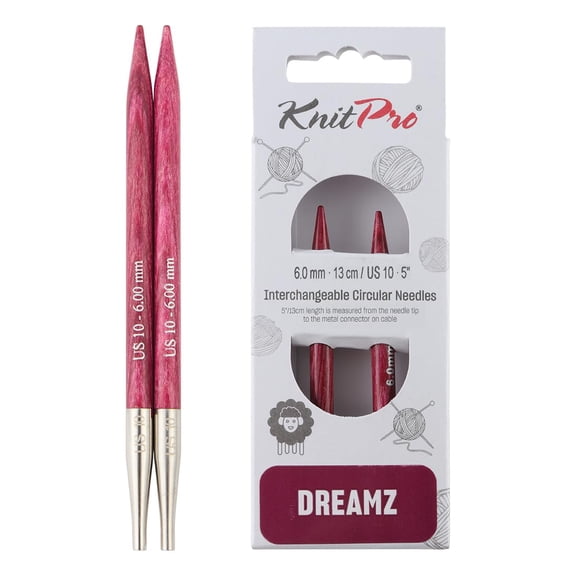 KnitPro Dreamz Interchangeable Needles 5" (13cm) - US 10 (6mm)