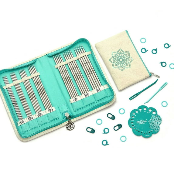 KnitPro-Mindful Grateful Double Point Knitting Needle Set -7 Pair - 6" - Lace