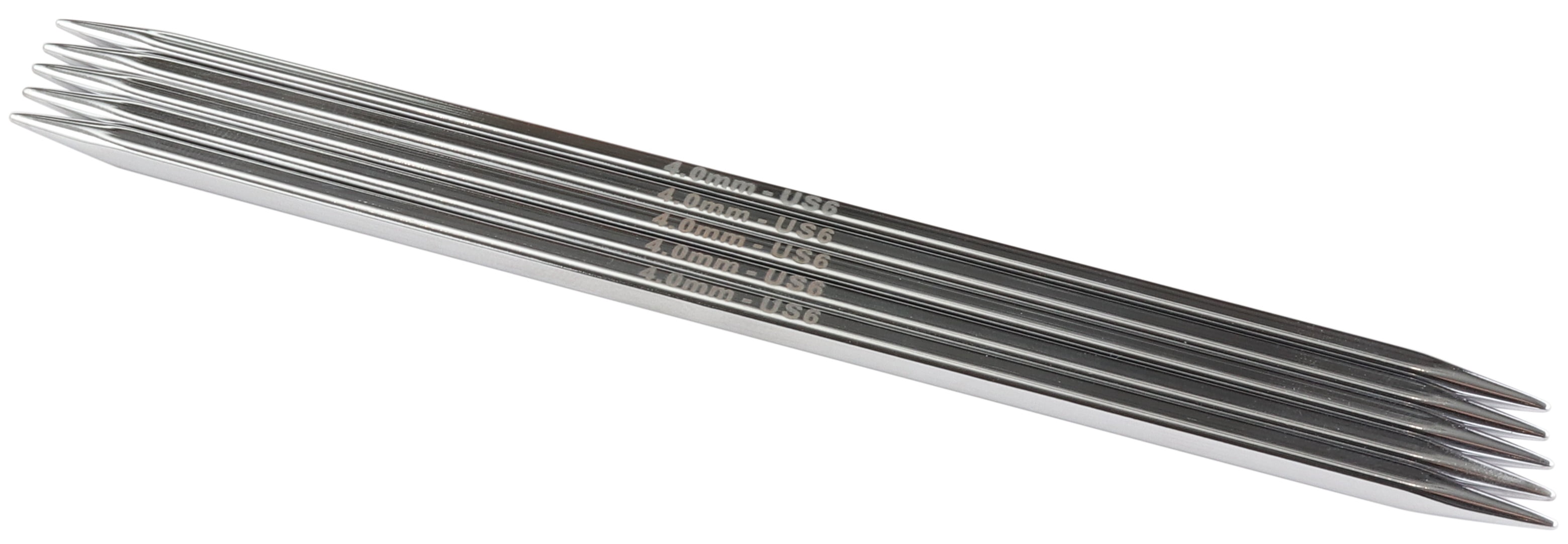 KnitPro Nova Cubics Brass DPNs - US 6 (4mm), 6-Inch (15cm) Double Pointed Knitting Needles Set Of 5