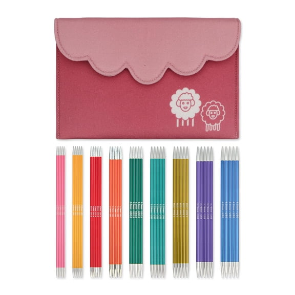 KnitPro Zing Deluxe Double Pointed Needle Set 6" (15cm) - US 0 to 6